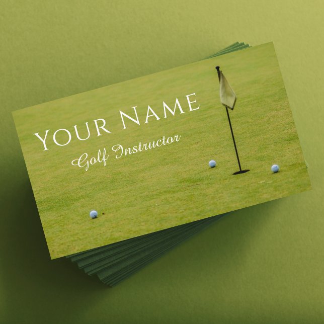 Tarjeta De Visita Entrenador de instructores de golf Elegante Minima (Subido por el creador)
