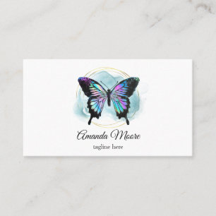 Tarjeta De Visita entrenador de la vida mariposa terapeuta Relieve m