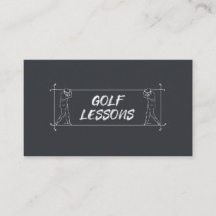 Tarjeta De Visita Entrenador de Lecciones de Golf Profesor Instructo