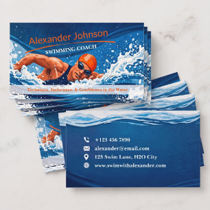 Tarjeta De Visita Entrenador de Natación