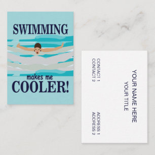 Tarjeta De Visita Entrenador de Natación Más Genial Nadador La Natac