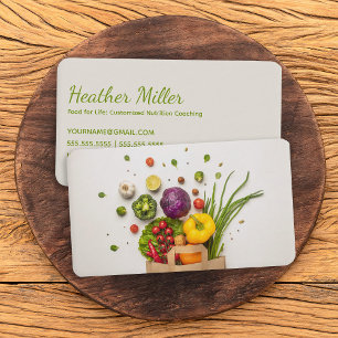 Tarjeta De Visita Entrenador de nutrición