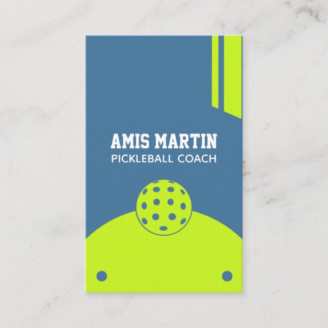 Tarjeta De Visita Entrenador de pelotas amarillo (Anverso)
