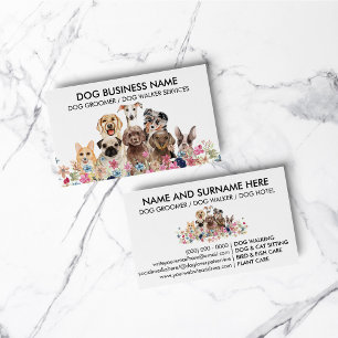 Tarjeta De Visita Entrenador de Perro Mediano de Tamaño Pequeño