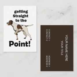 Tarjeta De Visita Entrenador de Perro Pointer Inglés Directo al Gran