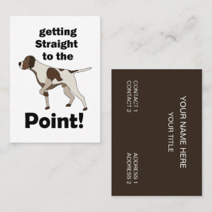 Tarjeta De Visita Entrenador de Perro Pointer Inglés Directo al Gran