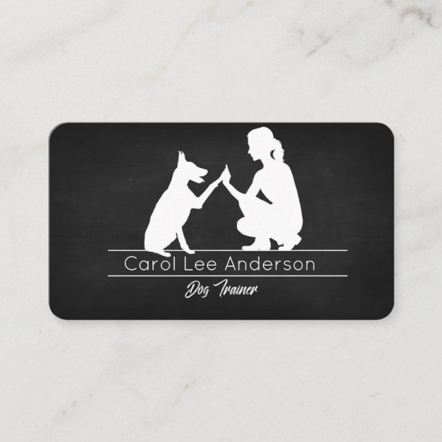 Tarjeta De Visita Entrenador de perros (Anverso)