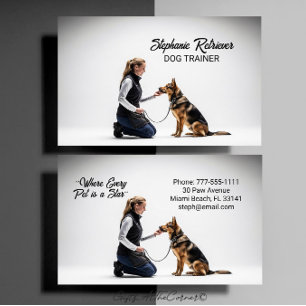 Tarjeta De Visita Entrenador de Perros
