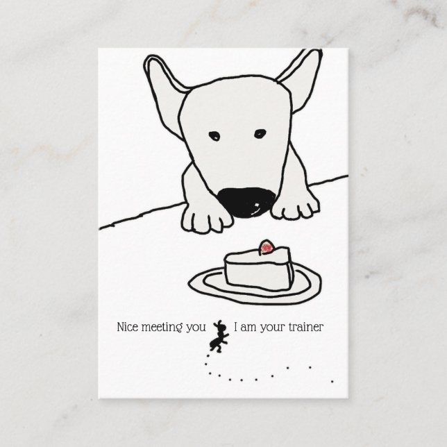 Tarjeta De Visita Entrenador de perros (Anverso)