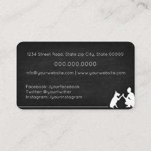 Tarjeta De Visita Entrenador de perros Auto de negocios para su tarj
