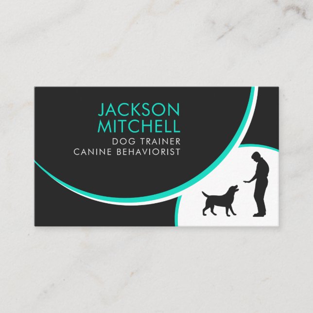 Tarjeta De Visita Entrenador de perros - Comportador canino  (Anverso)