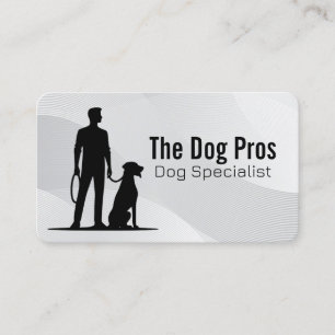 Tarjeta De Visita Entrenador de Perros con su Mascota
