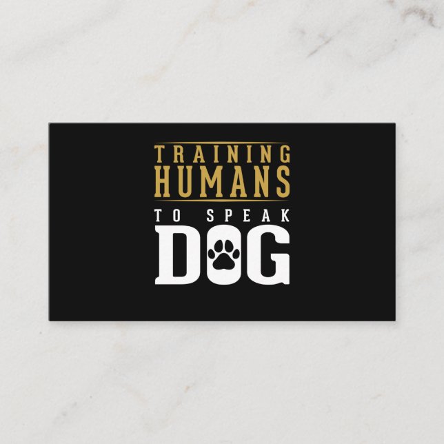 Tarjeta De Visita Entrenador de perros divertido entrenamiento de ag (Anverso)