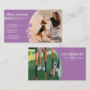 Tarjeta De Visita Entrenador de perros   Escuela de formación de per