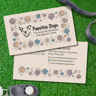 Tarjeta De Visita Entrenador de perros - ilustracion dibujado a mano