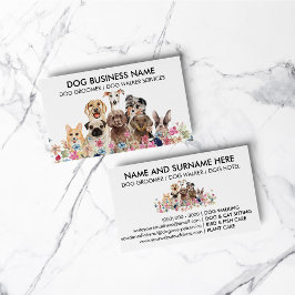 Tarjeta De Visita Entrenador de perros medianos de tamaño pequeño
