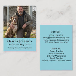 Tarjeta De Visita Entrenador de Perros Profesional Minimalista Perso