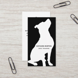 Tarjeta De Visita Entrenador de Perros Silueta Moderna