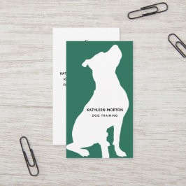 Tarjeta De Visita Entrenador de Perros Silueta Moderna