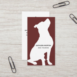 Tarjeta De Visita Entrenador de Perros Silueta Moderna