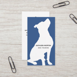 Tarjeta De Visita Entrenador de Perros Silueta Moderna