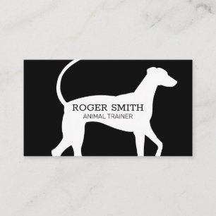 Tarjeta De Visita Entrenador de perros   Sitter   Cierre de iconos d