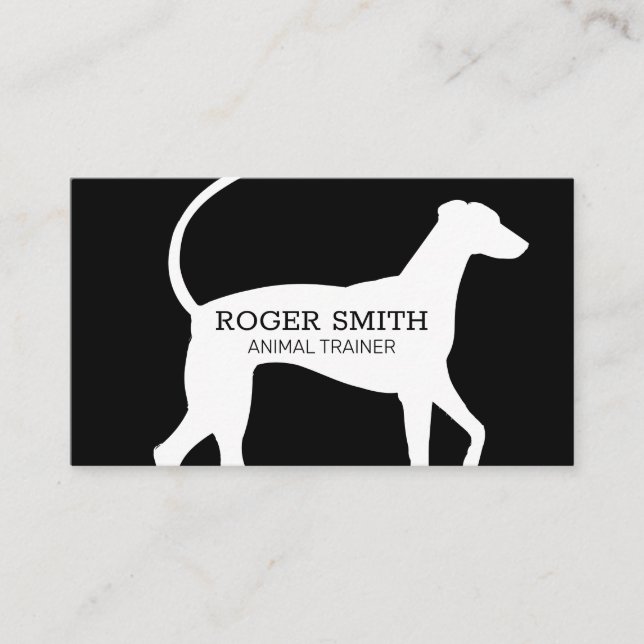 Tarjeta De Visita Entrenador de perros | Sitter | Cierre de iconos d (Anverso)