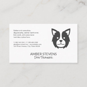 Tarjeta De Visita Entrenador de perros   Sitter   Icono de perro