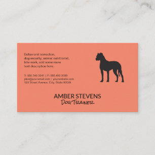 Tarjeta De Visita Entrenador de perros   Sitter   Icono de perro
