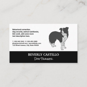Tarjeta De Visita Entrenador de perros   Sitter   Icono de perro ani