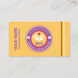 Tarjeta De Visita entrenador de pickleball de personalizable amarill