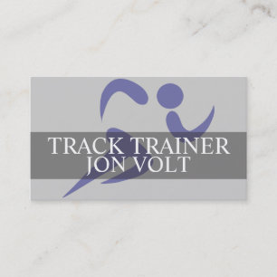 Tarjeta De Visita Entrenador de pista Corredor Atletismo Carrera