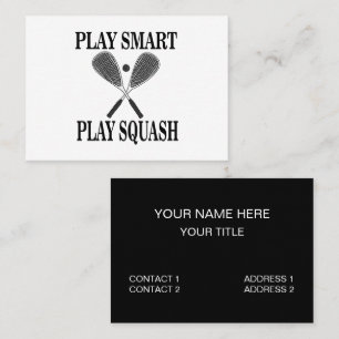 Tarjeta De Visita Entrenador de Squash Coach