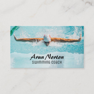 Tarjeta De Visita Entrenador De Swimmer