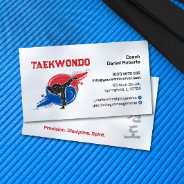 Tarjeta De Visita Entrenador de Taekwondo - Artista Marcial y Taegeu
