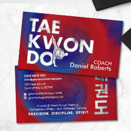 Tarjeta De Visita Entrenador de Taekwondo - Símbolo hangul y alto ni