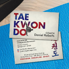 Tarjeta De Visita Entrenador de Taekwondo - Símbolo hangul y alto ni