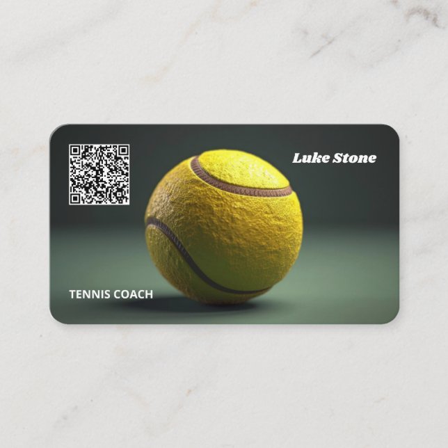 Tarjeta De Visita Entrenador de tenis (Anverso)