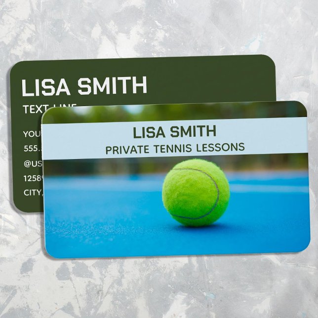 Tarjeta De Visita Entrenador de tenis (Tennis Trainer Business Cards)