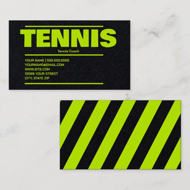Tarjeta De Visita Entrenador de tenis (Anverso / Reverso)