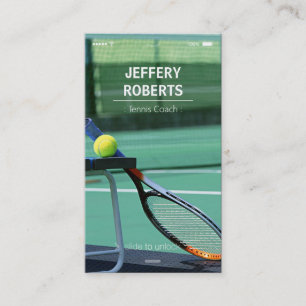 Tarjeta De Visita Entrenador de tenis de entrenador creativo de teni