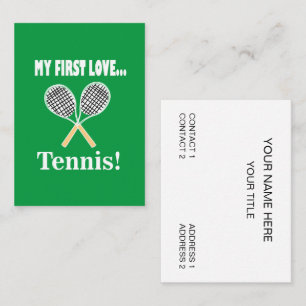 Tarjeta De Visita Entrenador de tenis deportivo