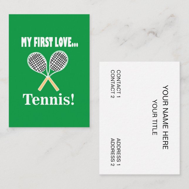 Tarjeta De Visita Entrenador de tenis deportivo (Anverso / Reverso)