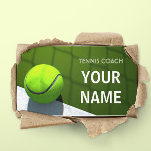 Tarjeta De Visita Entrenador de Tenis Green Sports Business Card