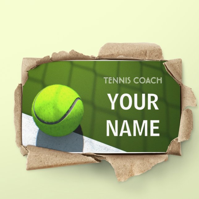 Tarjeta De Visita Entrenador de Tenis Green Sports Business Card (Subido por el creador)