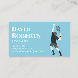Tarjeta De Visita Entrenador de tenis Instructor deportivo profesion