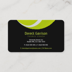 Tarjeta De Visita Entrenador de tenis  Lecciones de práctica de for