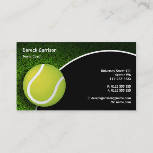 Tarjeta De Visita Entrenador de tenis   Lecciones sobre prácticas de