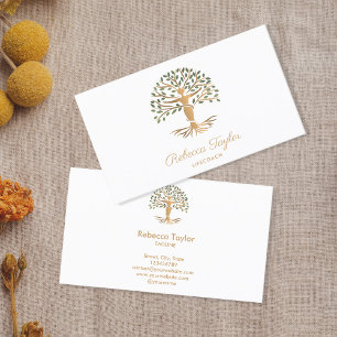 Tarjeta De Visita entrenador de vida árbol de terapeuta de la vida y