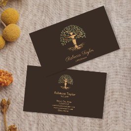 Tarjeta De Visita entrenador de vida árbol de terapeuta de la vida y